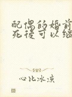 配偶的婚前财产死后可以继承吗