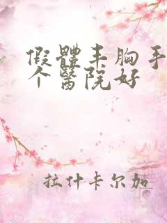 假体丰胸手术哪个医院好