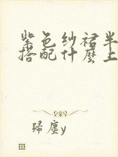 紫色纱裙半身裙搭配什么上衣好看