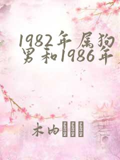 1982年属狗男和1986年属虎女婚姻