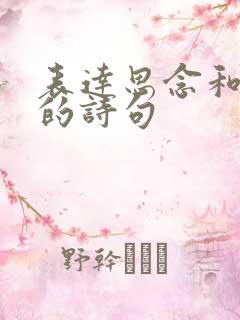 表达思念和牵挂的诗句