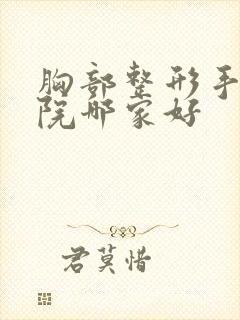 胸部整形手术医院哪家好