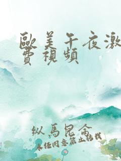 欧美午夜激情免费视频