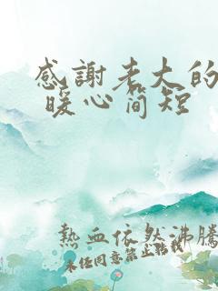 感谢老大的话语 暖心简短