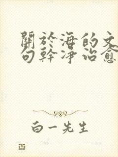 关于海的文案短句干净治愈