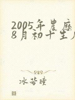 2005年农历8月初十生辰八字