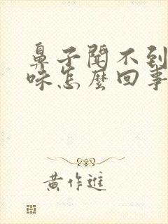 鼻子闻不到什么味怎么回事