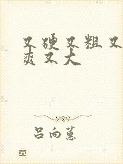 又硬又粗又长又爽又大