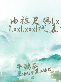 内裤尺码l,xl.xxl.xxxl代表什么