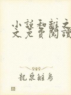 小说和离之后全文免费阅读