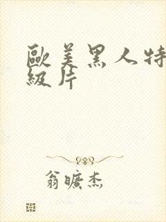 欧美黑人特黄一级片