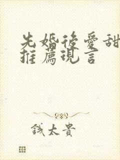 先婚后爱甜宠文推荐现言