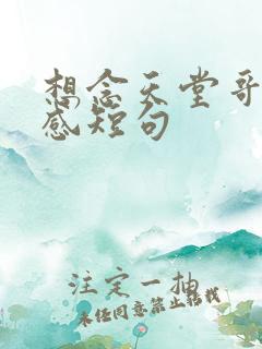 想念天堂哥最伤感短句