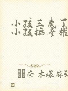 小孩三岁了离婚小孩抚养权归谁