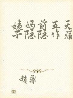 姨妈前五天小肚子隐隐作痛