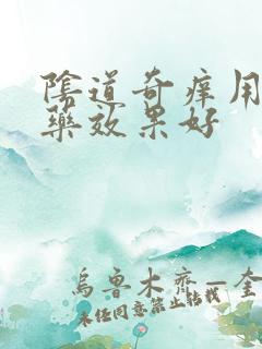 阴道奇痒用什么药效果好