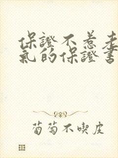 保证不惹老婆生气的保证书