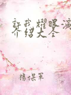 许我耀眼演员表介绍大全