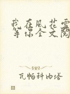 我在风花雪月里等你全文阅读