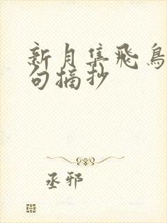 新月集飞鸟集好句摘抄
