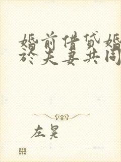 婚前借贷婚后属于夫妻共同债务吗?