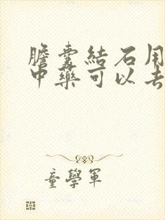 胆囊结石用什么中药可以去治疗好