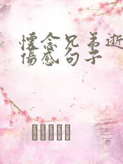 怀念兄弟逝世的伤感句子