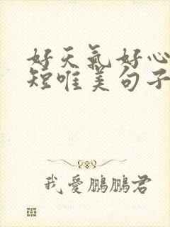 好天气好心情简短唯美句子