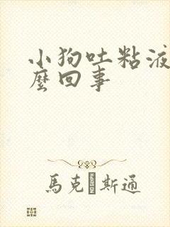 小狗吐粘液是怎么回事