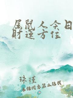 属鼠人今日打牌财运方位