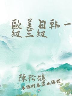 欧美日韩一级二级三级