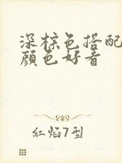 深棕色搭配什么颜色好看