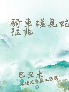 骑车碰见蛇有啥征兆