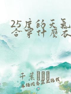 25度的天气适合穿什么衣服