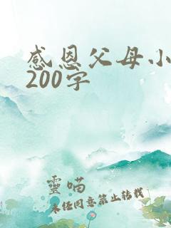 感恩父母小作文200字