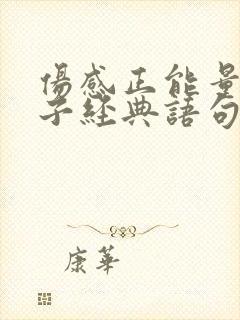 伤感正能量的句子经典语句