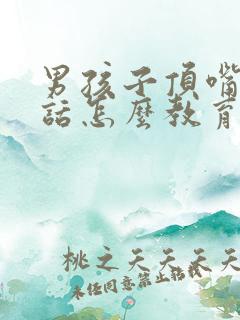 男孩子顶嘴不听话怎么教育