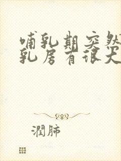 哺乳期突然一个乳房有很大硬块怎么回事