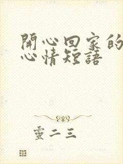 开心回家的说说心情短语