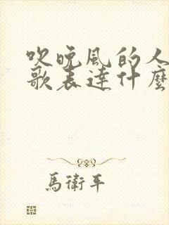 吹晚风的人这首歌表达什么情感呢