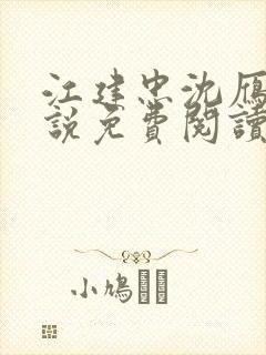 江建忠沈雁冰小说免费阅读全文最新