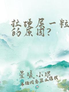 拉硬屎一粒一粒的原因?