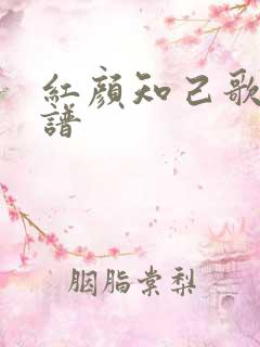 红颜知己歌词简谱