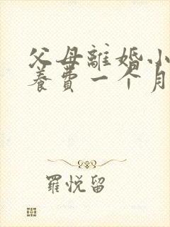 父母离婚小孩抚养费一个月多少钱