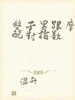 双子男跟摩羯女配对指数