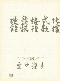 硬盘格式化以后能恢复数据吗