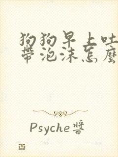 狗狗早上吐黄水带泡沫怎么回事