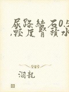 尿路结石0.5,轻度肾积水