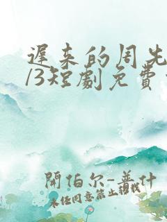 迟来的周先生3/3短剧免费观看