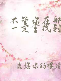 不管你在哪里我一定会找到你是什么歌